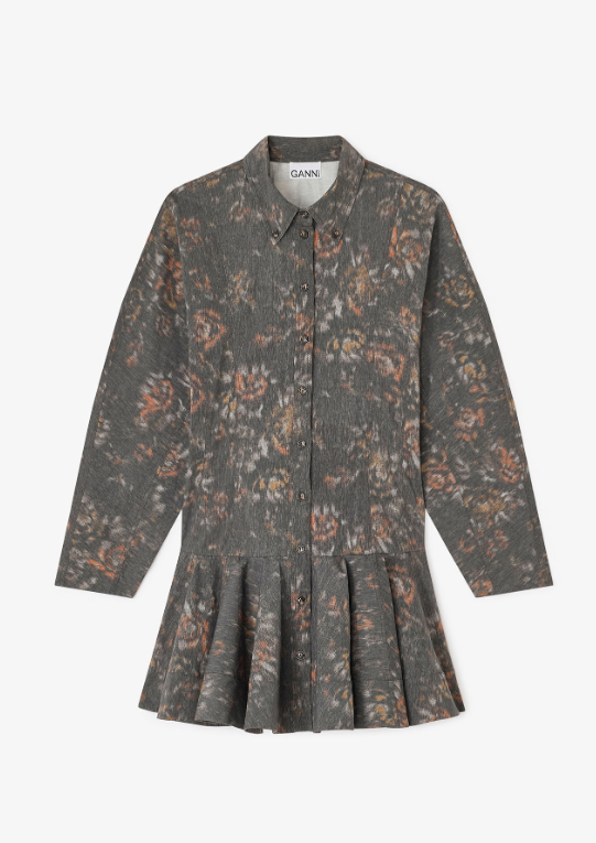 Vestido Ganni camisero floral Vestido Ganni camisero floral